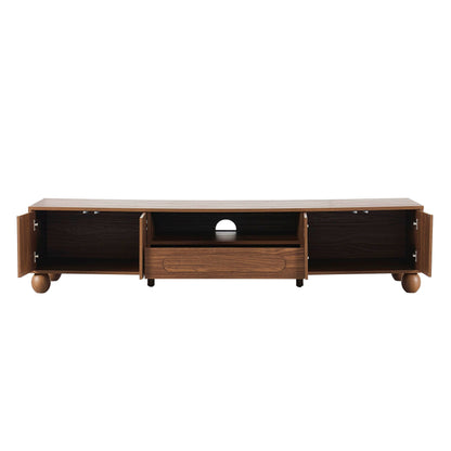 Rachel Arch Front Tv Unit for TVs up to 75" - Mid Wood
