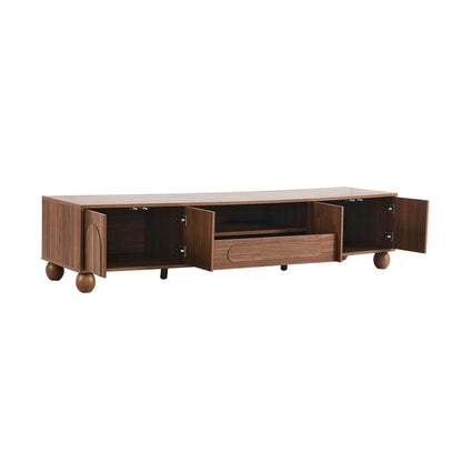 Rachel Arch Front Tv Unit for TVs up to 75" - Mid Wood