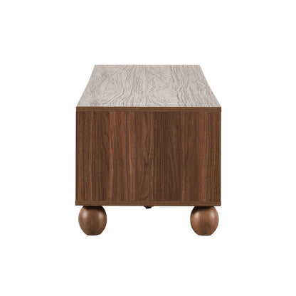 Rachel Arch Front Tv Unit for TVs up to 75" - Mid Wood