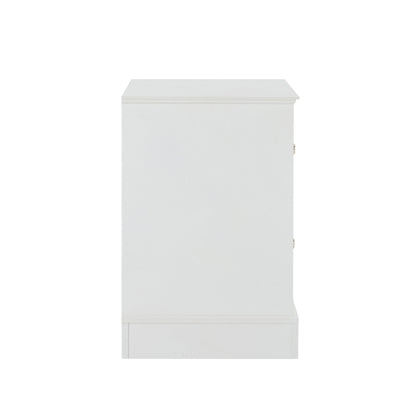 Ruby 2 Drawer Bedside Table - Warm White