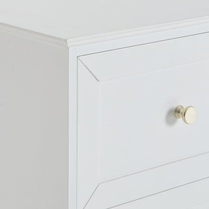 Ruby 2 Drawer Bedside Table - Warm White