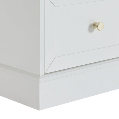 Ruby 2 Drawer Bedside Table - Warm White