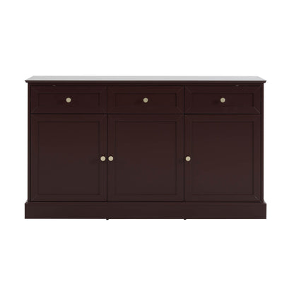 Ruby 3 Door Sideboard with Drawers - Chocolate