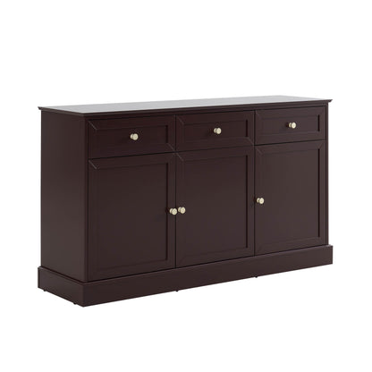 Ruby 3 Door Sideboard with Drawers - Chocolate