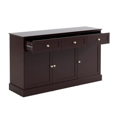 Ruby 3 Door Sideboard with Drawers - Chocolate