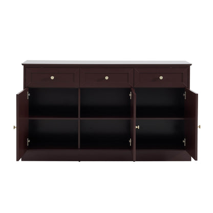 Ruby 3 Door Sideboard with Drawers - Chocolate
