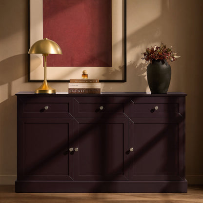 Ruby 3 Door Sideboard with Drawers - Chocolate