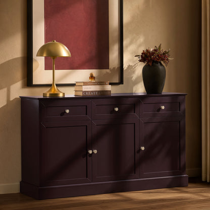 Ruby 3 Door Sideboard with Drawers - Chocolate