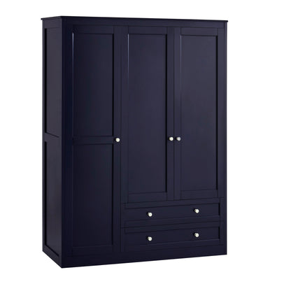 Ruby 3 Door Wardrobe with Drawers - Midnight