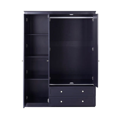 Ruby 3 Door Wardrobe with Drawers - Midnight