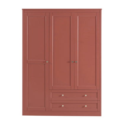 Ruby 3 Door Wardrobe with Drawers - Terracotta