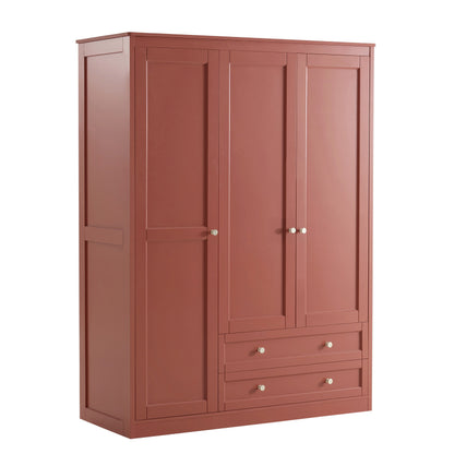 Ruby 3 Door Wardrobe with Drawers - Terracotta