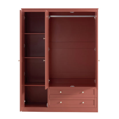 Ruby 3 Door Wardrobe with Drawers - Terracotta