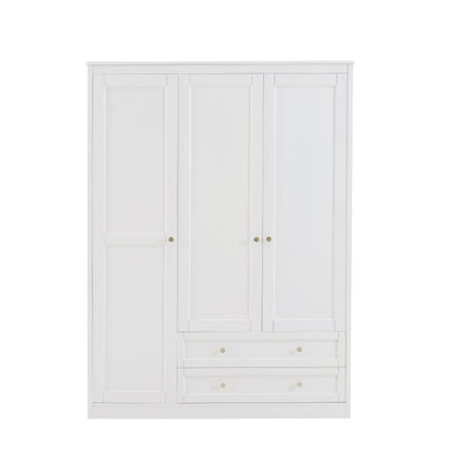 Ruby 3 Door Wardrobe with Drawers - Warm White