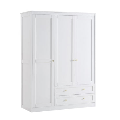 Ruby 3 Door Wardrobe with Drawers - Warm White