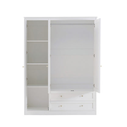Ruby 3 Door Wardrobe with Drawers - Warm White