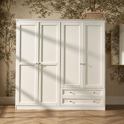 Ruby 4 Door Wardrobe  - Warm White
