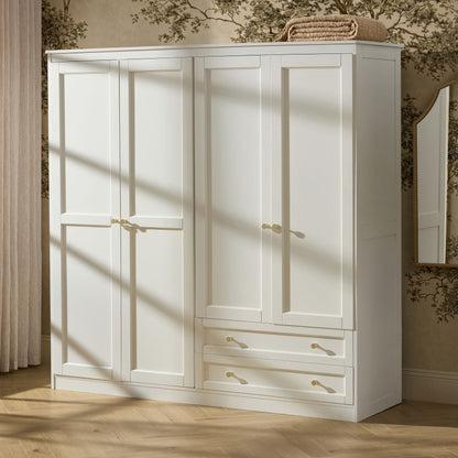 Ruby 4 Door Wardrobe  - Warm White