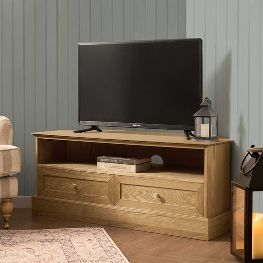 Ruby Corner TV Unit for TVs up to 55"- Light Wood