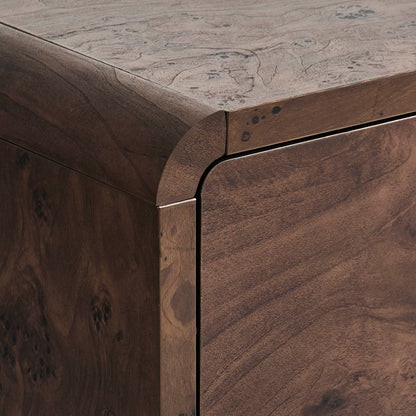 Samira Side Table - Dark Burl