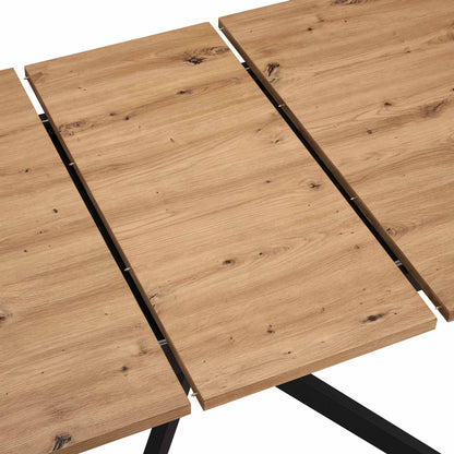 Brooke Oval Extendable 4-6 Seater Dining Table - Wood/Black
