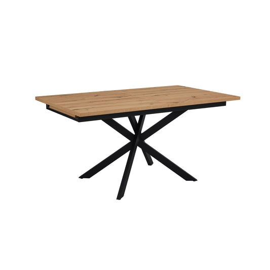 Brooke Rectangle Extendable 6-10 Seater Dining Table - Wood/Black