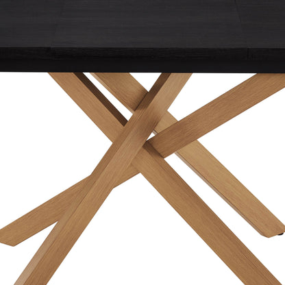 Brooke Oval Extendable 4-8 Seater Dining Table - Black/Wood