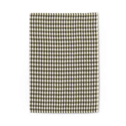 Delphine Waffle Set of 3 Tea Towels - Olive Green