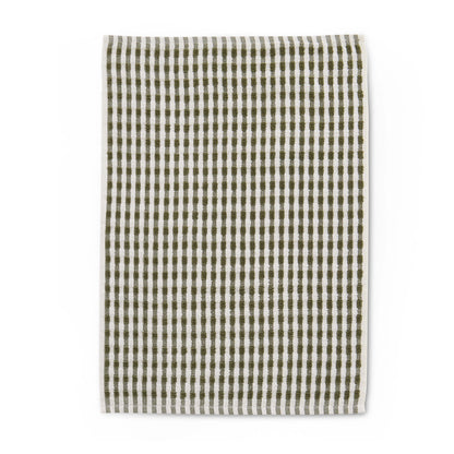 Delphine Waffle Set of 3 Tea Towels - Olive Green