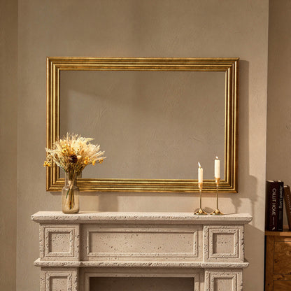 Dionne Traditional Rectangle 70x100cm Mirror - Antique Brass