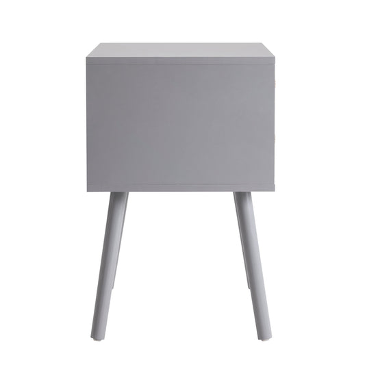 Dora 2 Drawer Nightstand - Light Grey