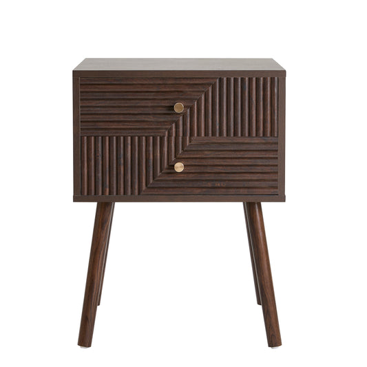 Dora 2 Drawer Nightstand - Walnut