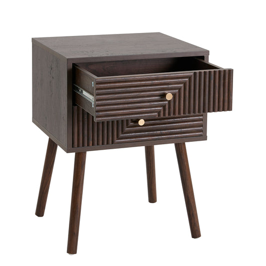 Dora 2 Drawer Nightstand - Walnut