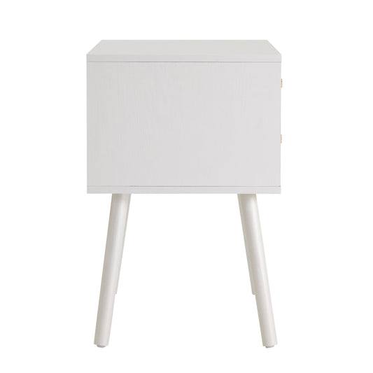 Dora 2 Drawer Nightstand - Warm White