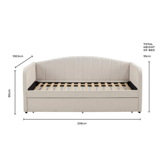 Dover Fabric Day Bed - Berry