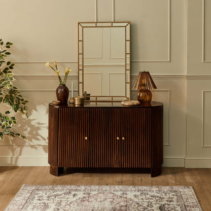 Finley Mango Wood 3 Door Sideboard - Walnut