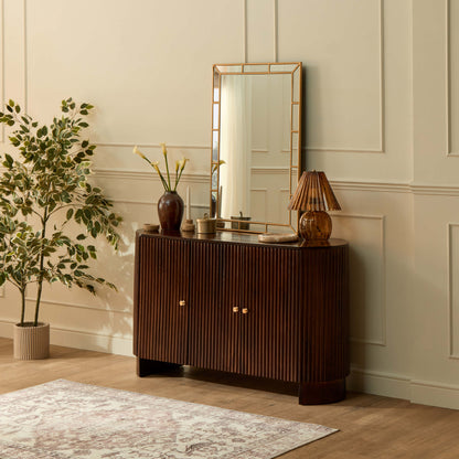 Finley Mango Wood 3 Door Sideboard - Walnut