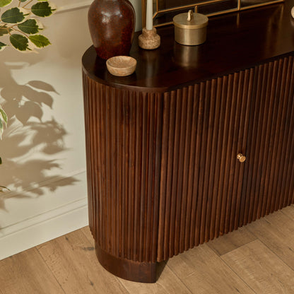 Finley Mango Wood 3 Door Sideboard - Walnut
