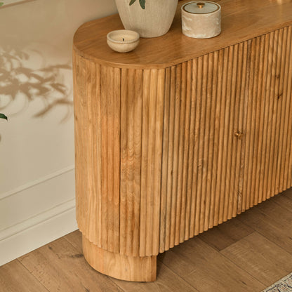 Finley Mango Wood 3 Door Sideboard - Natural