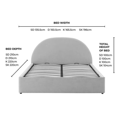 Austin Ottoman Storage Bed -  Rich Green