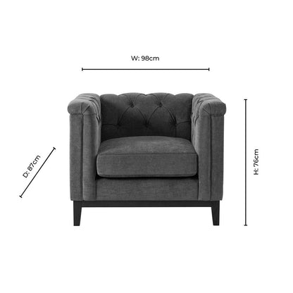 Chesterfield Armchair - Cedar Earth