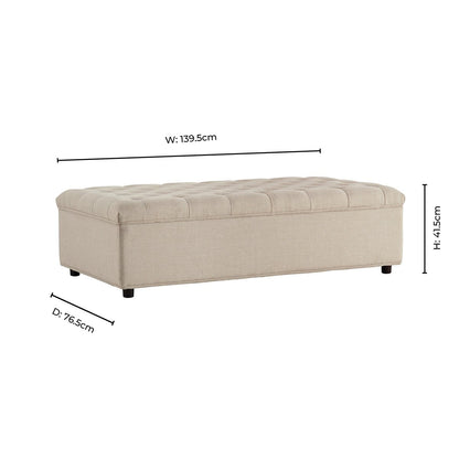 Kennadi Small Double Pouffe Sofa Bed - Beige