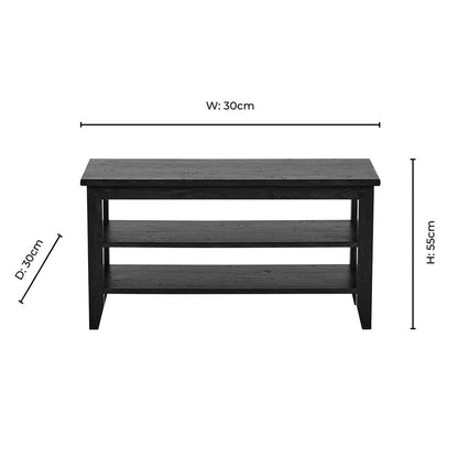 Nell Shoe Storage Bench - Walnut