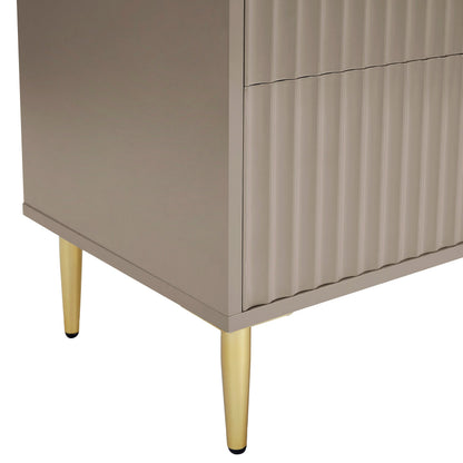 Evie 3 Piece Bundle - 2 Bedside Tables and Small Chest - Taupe