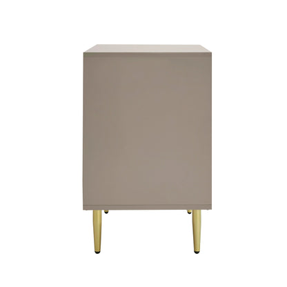 Evie 2 Drawer Bedside Table - Taupe