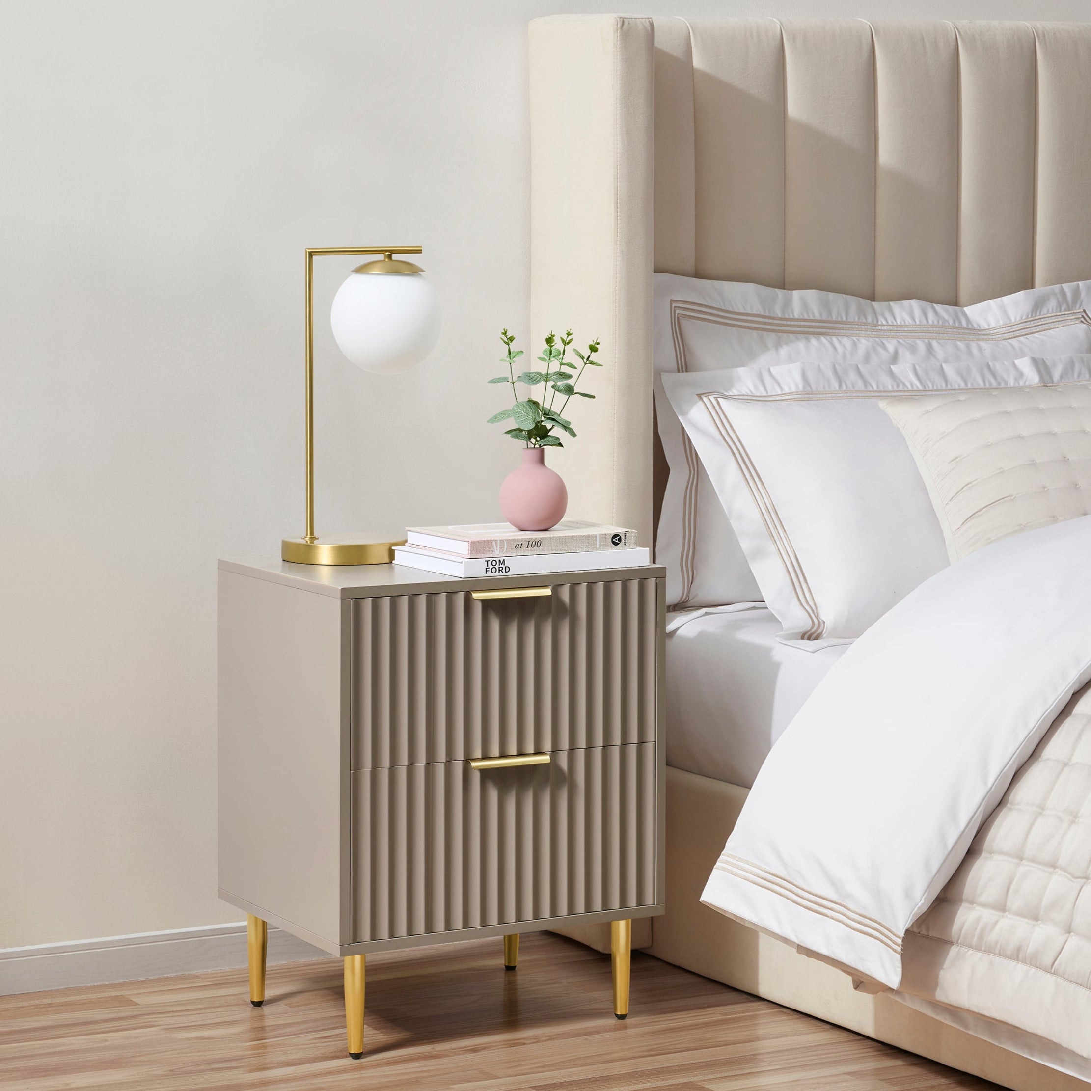 Evie 2 Drawer Bedside Table