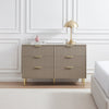 Evie 6 Drawer Chest - Taupe