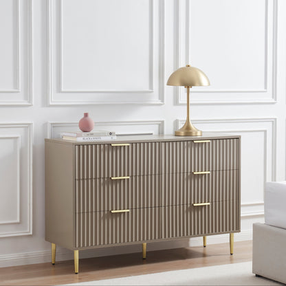 Evie 6 Drawer Chest - Taupe