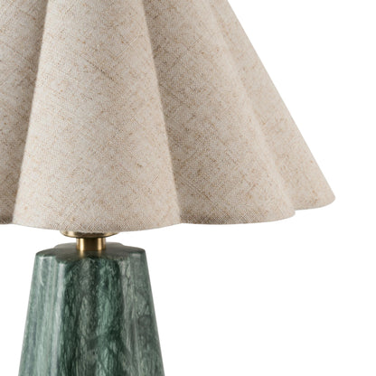 Elle Marble Effect Table Lamp - Green