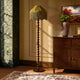 Enzo Suede Tassel Fringe Floor Shade - Rich Green